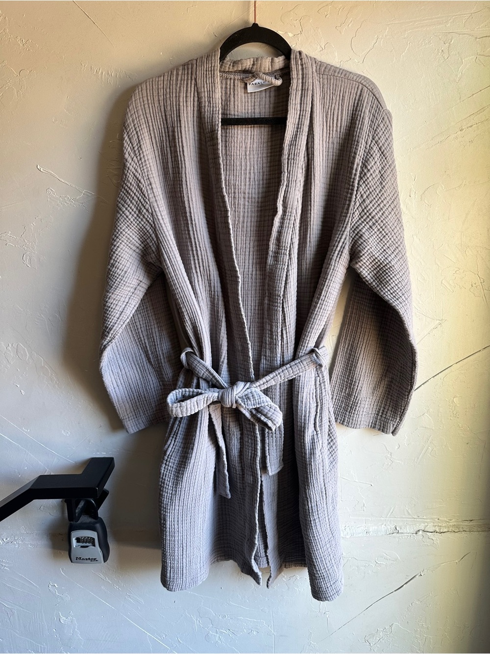Parachute Cloud Cotton Robe Large Gray Turkish Cotton Gauze Quiet Luxury